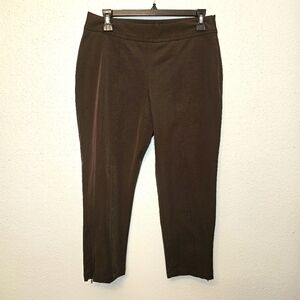 [TRIBAL CAPRIS] Dark Chocolate Brown Flatten it Side Zipper & Hem Zippers Size 6
